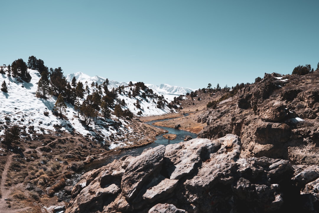 Fly angler casting on a mountain river in the Pecos Wilderness, northern New Mexico